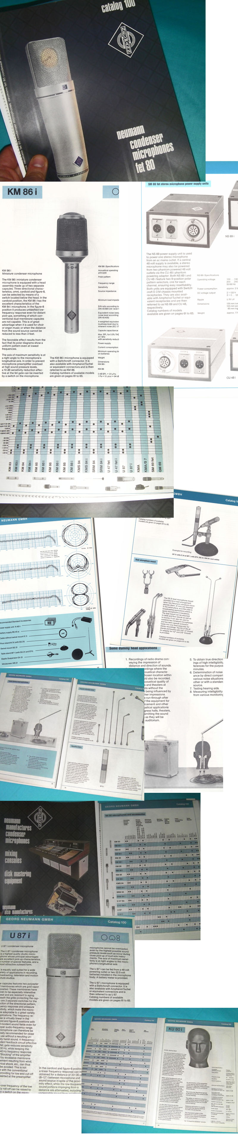 Neumann Condenser Microphones & Accessories August 1977