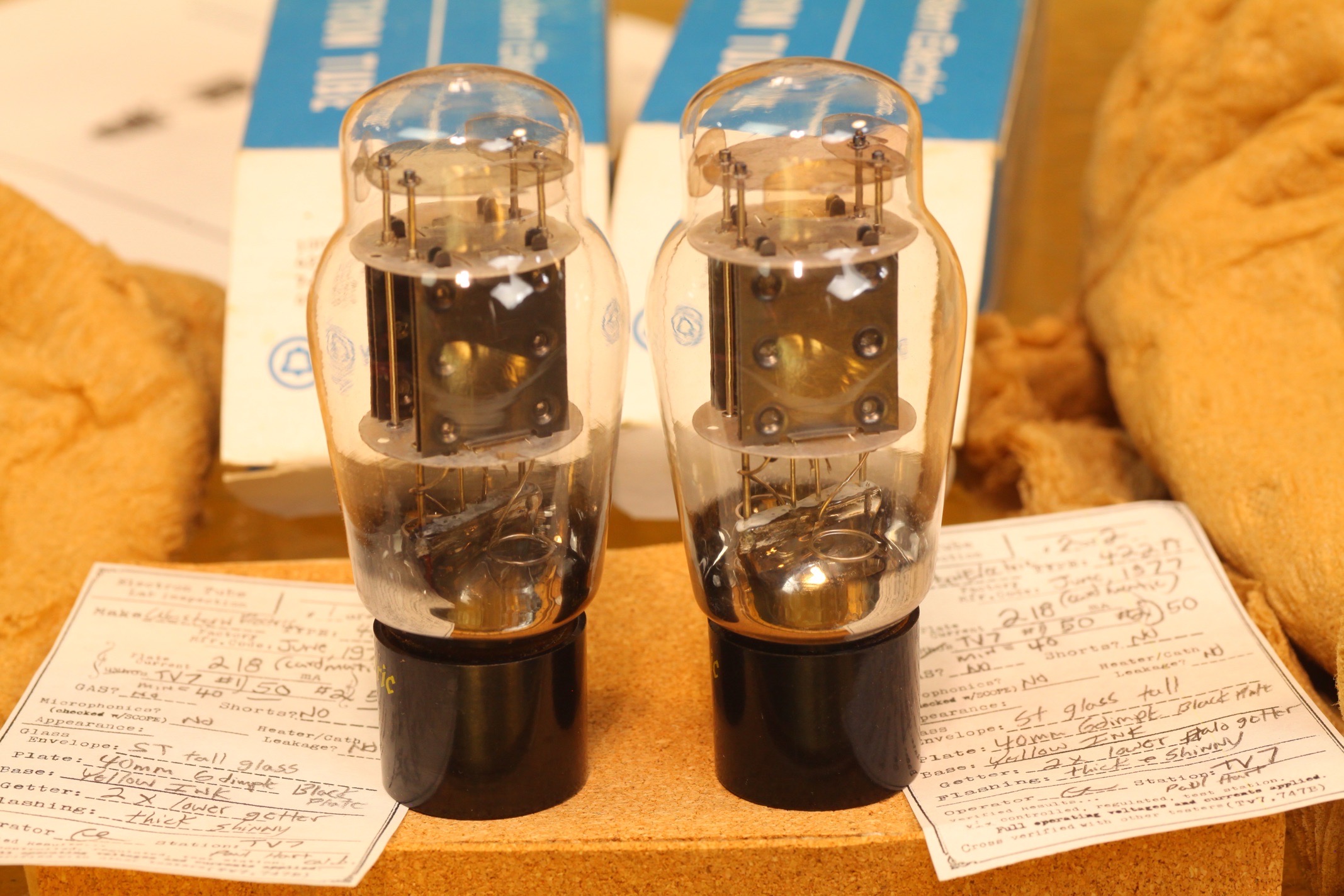 真空管　422A Western Electric 2本ペア pair NOS Western Electric 422A Rectifier Tubes matched tested